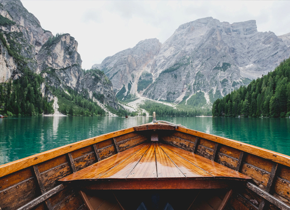 End of a Boat on A Lake End of a Boat on A Lake